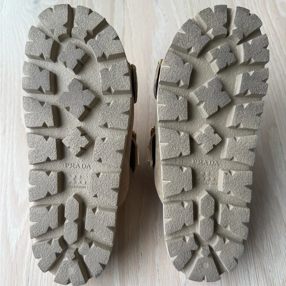 New Prada Double Strap Suede Sandals size 39 - Picture 11 of 15